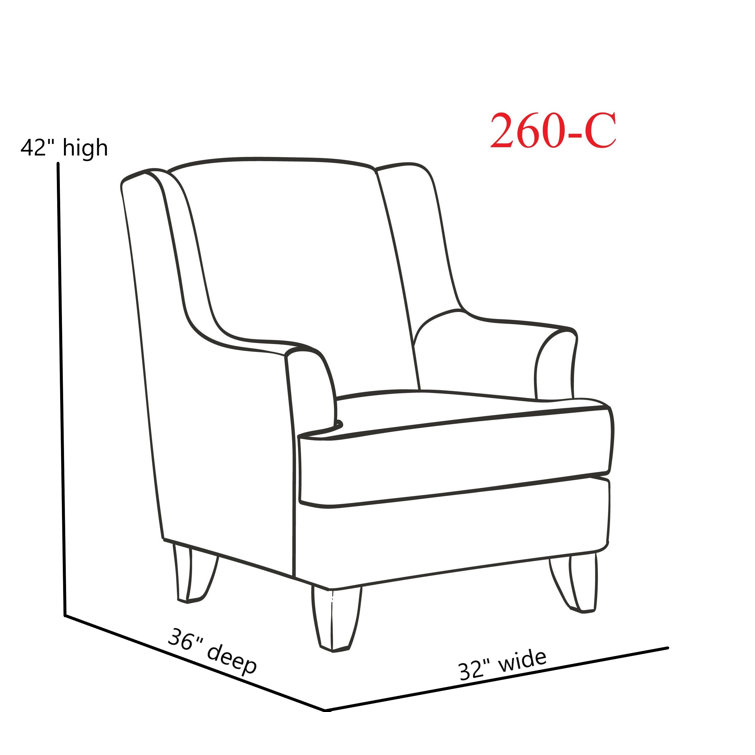 Almeida Upholstered Wingback Chair & Reviews Birch Lane